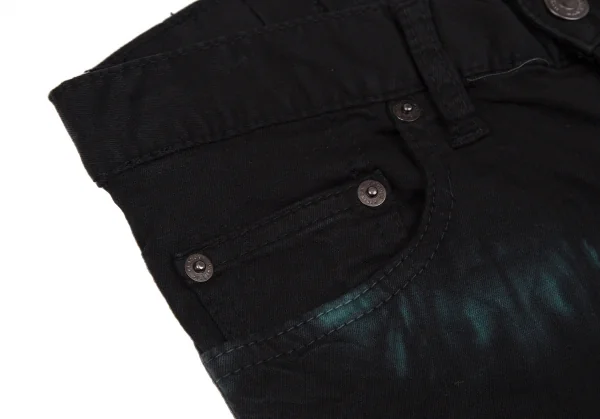 ヒステリックグラマーHYSTERIC GLAMOUR ボーダー染め抜きストレッチスキニーパンツ 黒S K-111729_003