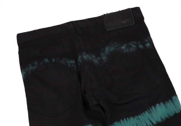 ヒステリックグラマーHYSTERIC GLAMOUR ボーダー染め抜きストレッチスキニーパンツ 黒S K-111729_009