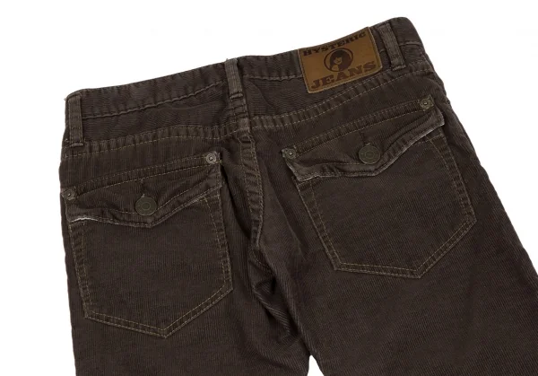 ヒステリックグラマーHYSTERIC GLAMOUR コーデュロイブーツカットパンツ 茶XS K-111730_011