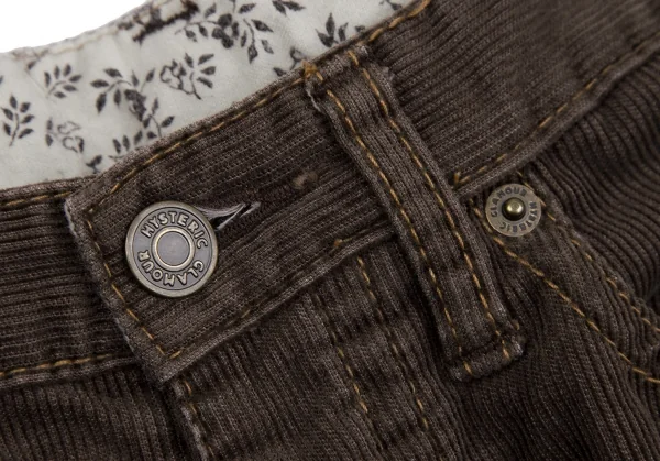 ヒステリックグラマーHYSTERIC GLAMOUR コーデュロイブーツカットパンツ 茶XS K-111730_004