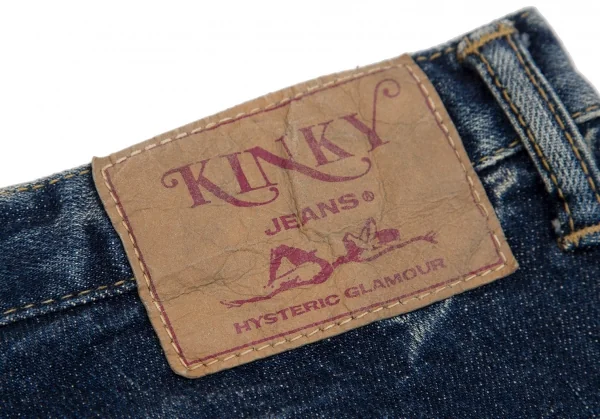 ヒステリックグラマーHYSTERIC GLAMOUR カーゴポケットストレッチクロップドデニムパンツ インディゴM K-111731_014