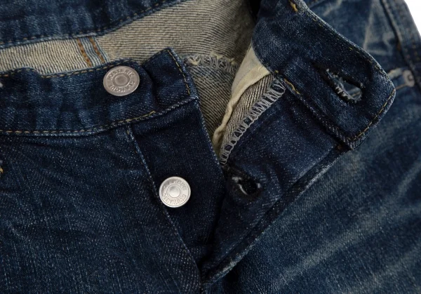 ヒステリックグラマーHYSTERIC GLAMOUR カーゴポケットストレッチクロップドデニムパンツ インディゴM K-111731_006