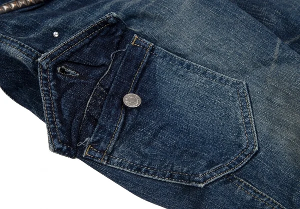 ヒステリックグラマーHYSTERIC GLAMOUR カーゴポケットストレッチクロップドデニムパンツ インディゴM K-111731_009