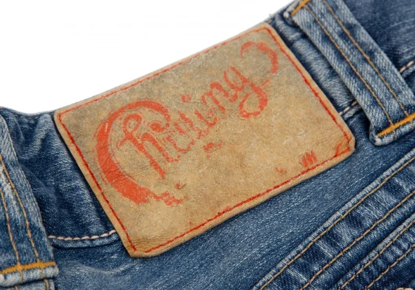 ヒステリックグラマーHYSTERIC GLAMOUR ガールパッチフレアローライズデニムパンツ インディゴXS K-111733_014