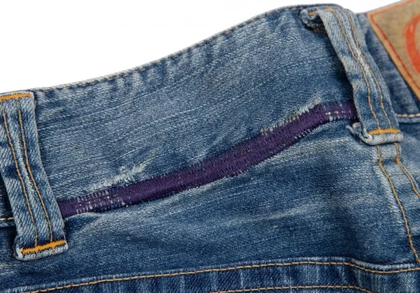 ヒステリックグラマーHYSTERIC GLAMOUR ガールパッチフレアローライズデニムパンツ インディゴXS K-111733_015