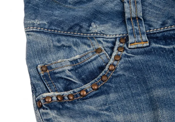 ヒステリックグラマーHYSTERIC GLAMOUR ガールパッチフレアローライズデニムパンツ インディゴXS K-111733_003