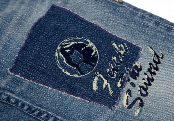 ヒステリックグラマーHYSTERIC GLAMOUR ガールパッチフレアローライズデニムパンツ インディゴXS K-111733_006