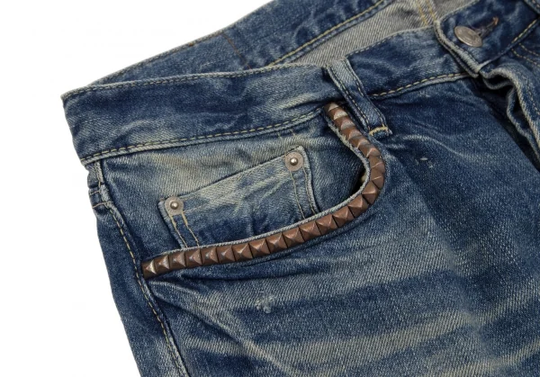 ヒステリックグラマーHYSTERIC GLAMOUR ワッペンパッチ膝切替デニムパンツ インディゴS K-111734_005