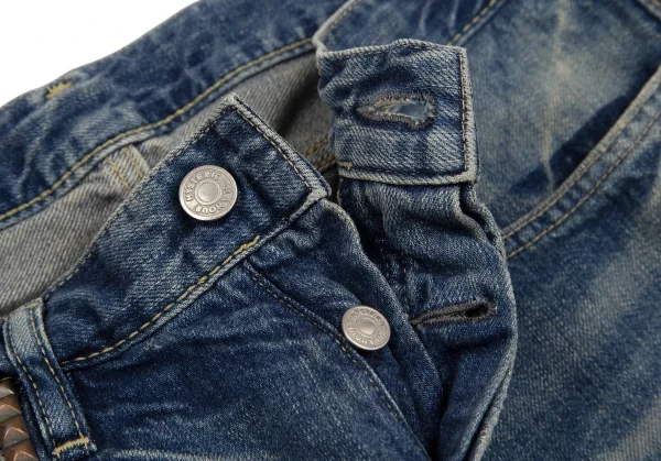 ヒステリックグラマーHYSTERIC GLAMOUR ワッペンパッチ膝切替デニムパンツ インディゴS K-111734_007