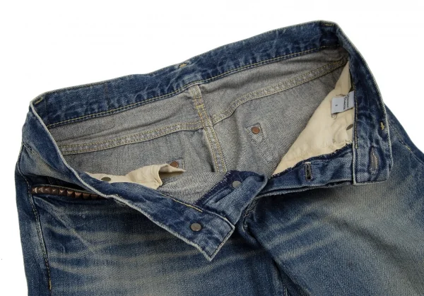 ヒステリックグラマーHYSTERIC GLAMOUR ワッペンパッチ膝切替デニムパンツ インディゴS K-111734_008