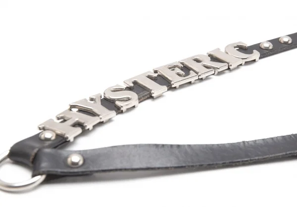 ヒステリックグラマーHYSTERIC GLAMOUR ロゴレザースリムベルト 黒 K-111736_003