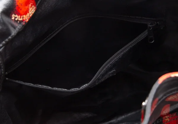 ヒステリックグラマーHYSTERIC GLAMOUR スカルベリーコーティングキャンバスバッグ 黒赤 K-111737_017