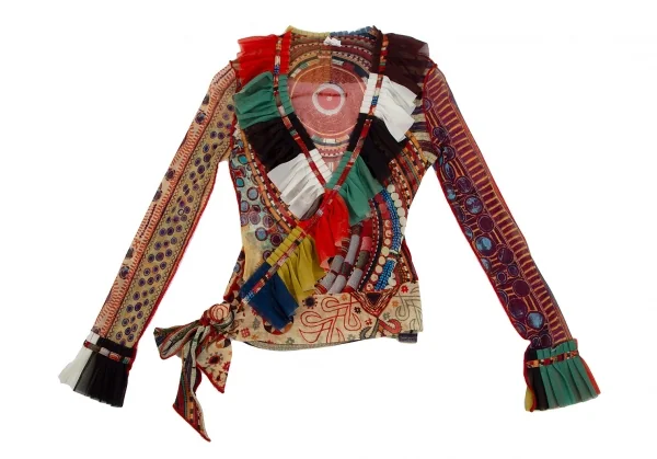 Jean-Paul GAULTIER FEMME Graphic Print Mesh Cardigan K-111740_002