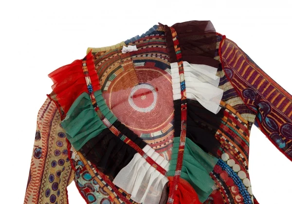 Jean-Paul GAULTIER FEMME Graphic Print Mesh Cardigan K-111740_003