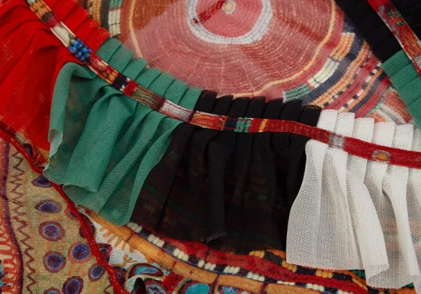 Jean-Paul GAULTIER FEMME Graphic Print Mesh Cardigan K-111740_005