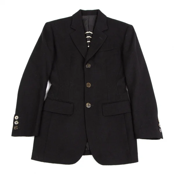 ジャンポールゴルチエ ファムJean Paul GAULTIER FEMME ウールネイティブジャガードジャケット 黒40 K-111756_002
