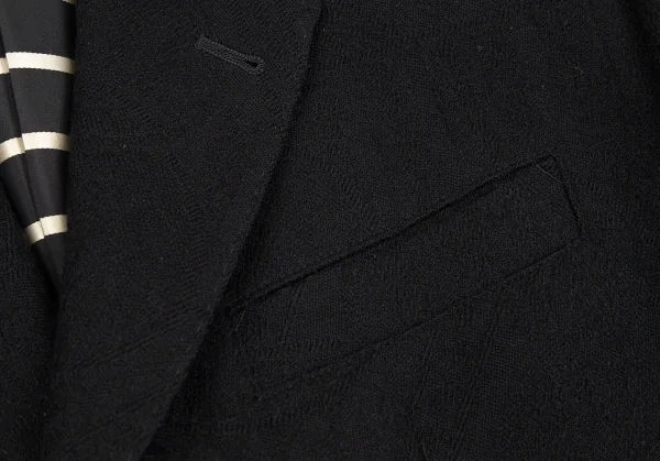 ジャンポールゴルチエ ファムJean Paul GAULTIER FEMME ウールネイティブジャガードジャケット 黒40 K-111756_007