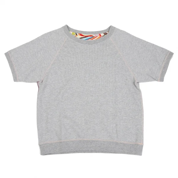 ポールスミス ピンクPaul Smith PINK ラグラン半袖グリッタースウェットシャツ グレーM K-111785_001