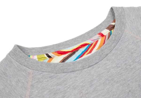 ポールスミス ピンクPaul Smith PINK ラグラン半袖グリッタースウェットシャツ グレーM K-111785_003