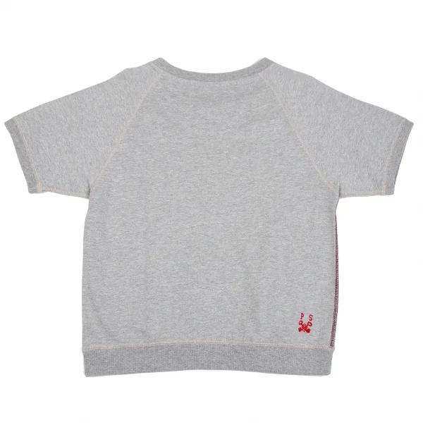 ポールスミス ピンクPaul Smith PINK ラグラン半袖グリッタースウェットシャツ グレーM K-111785_007