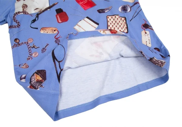 ポールスミス ブラックPaul Smith BLACK コスメティックプリントTシャツ 水色M K-111786_007