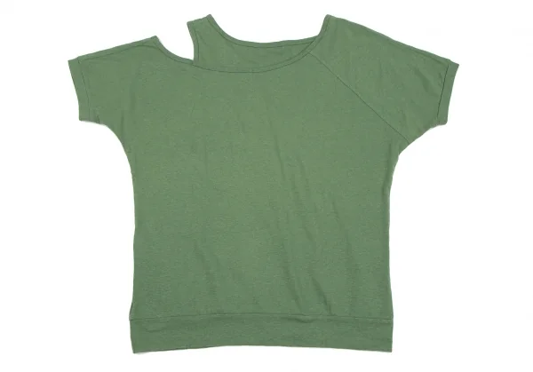 アツロウタヤマA/T ショルダーオープン切替Tシャツ 緑M位 K-111789_010