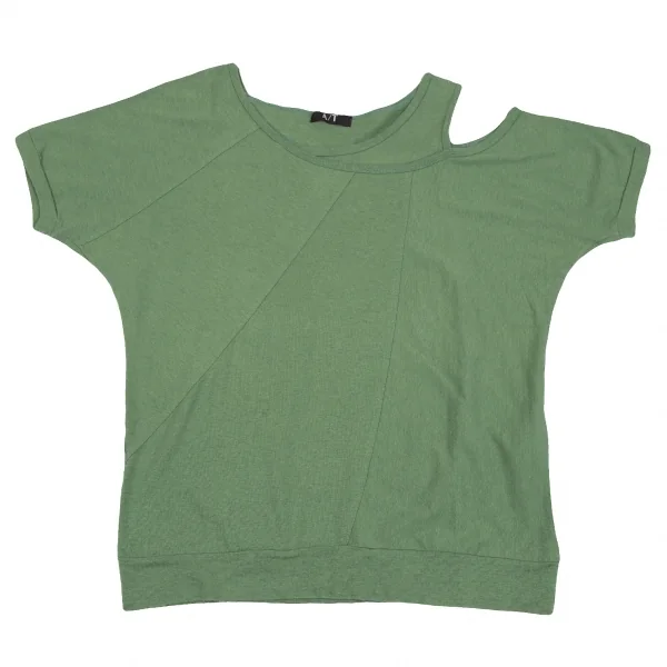 アツロウタヤマA/T ショルダーオープン切替Tシャツ 緑M位 K-111789_002