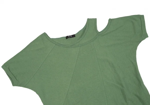 アツロウタヤマA/T ショルダーオープン切替Tシャツ 緑M位 K-111789_003