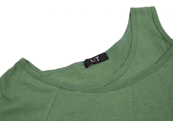 アツロウタヤマA/T ショルダーオープン切替Tシャツ 緑M位 K-111789_004