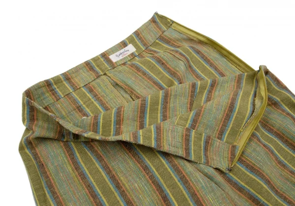 ケンゾーコンポジションKENZO Composition コットンストライプ織りベストセットアップ 緑38 K-111795_014