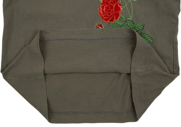 ジュンヤワタナベ コムデギャルソンJUNYA WATANABE COMME des GARCONS ボタニカル刺繍Tシャツ カーキS位 K-111831_010