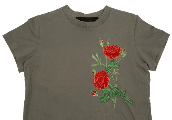 ジュンヤワタナベ コムデギャルソンJUNYA WATANABE COMME des GARCONS ボタニカル刺繍Tシャツ カーキS位 K-111831_002
