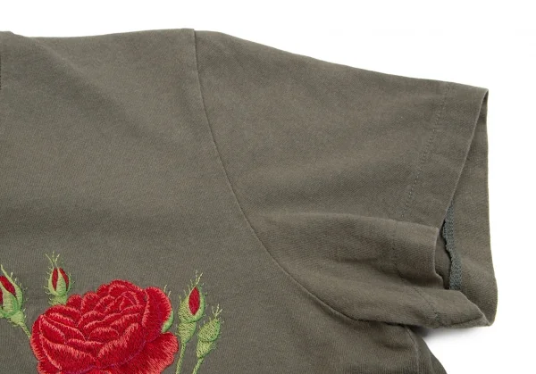 ジュンヤワタナベ コムデギャルソンJUNYA WATANABE COMME des GARCONS ボタニカル刺繍Tシャツ カーキS位 K-111831_005
