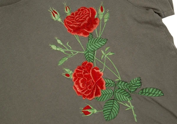 ジュンヤワタナベ コムデギャルソンJUNYA WATANABE COMME des GARCONS ボタニカル刺繍Tシャツ カーキS位 K-111831_006