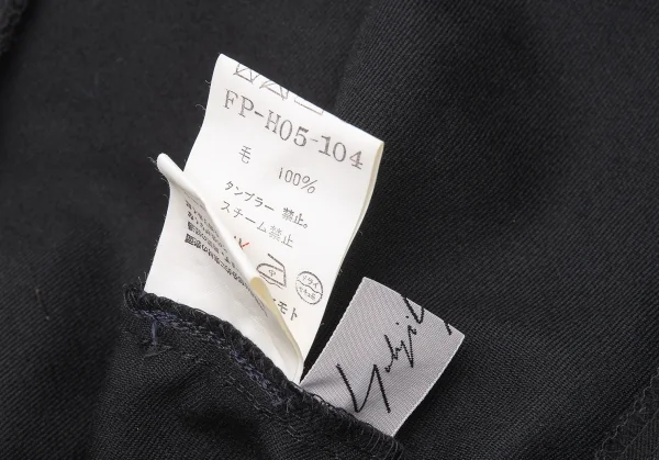 ヨウジヤマモト ファムYohji Yamamoto FEMME ウールギャババケットハット 黒 K-111841_009