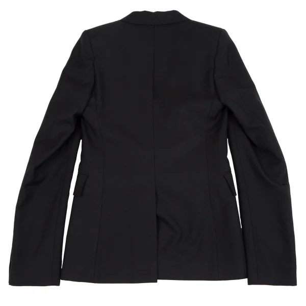 ヴェロニクブランキーノVERONIQUE BRANQUINHO ウール1Bピークドラペルセットアップスーツ 黒36 K-111848_011