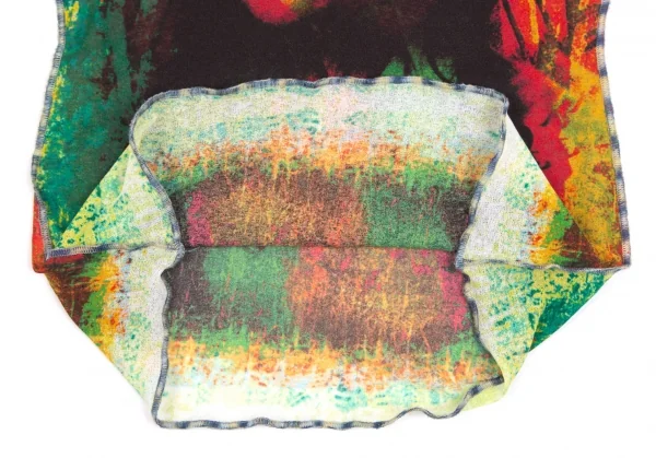 ジャンポールゴルチエ ファムJean Paul GAULTIER FEMME トロピカルプリントパワーネットTシャツ 赤緑黄他40 K-111855_010