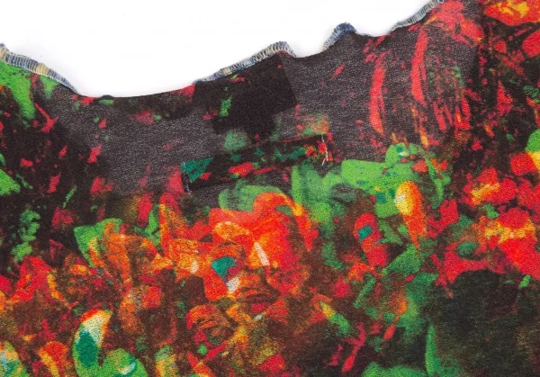 ジャンポールゴルチエ ファムJean Paul GAULTIER FEMME トロピカルプリントパワーネットTシャツ 赤緑黄他40 K-111855_012