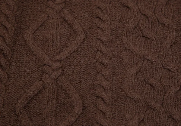 ケンゾーコンポジションKENZO Composition ウールタートルネックケーブルニットセーター 茶38 K-111861_011