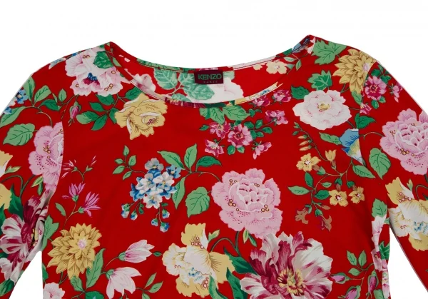 ケンゾーKENZO フローラルプリントカットソー 赤M位 K-111872_003