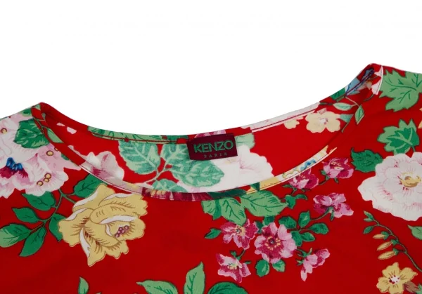 ケンゾーKENZO フローラルプリントカットソー 赤M位 K-111872_004