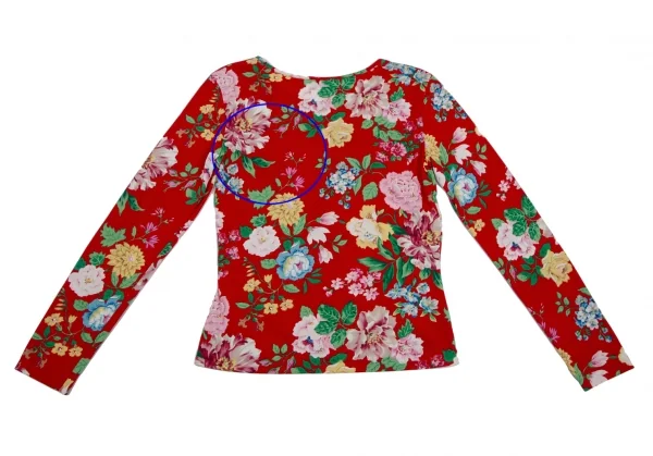 ケンゾーKENZO フローラルプリントカットソー 赤M位 K-111872_009