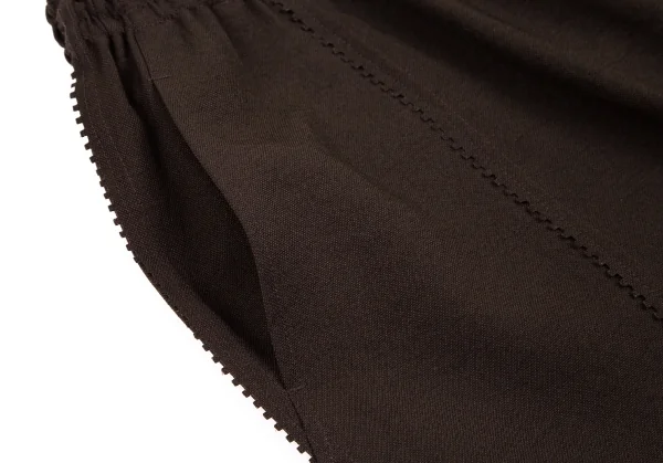 プリーツプリーズPLEATS PLEASE 超音波ピンキングカットイージーパンツ 焦げ茶3 K-111894_005