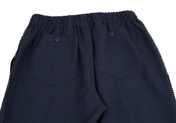 プリーツプリーズPLEATS PLEASE 超音波ピンキングカットイージーパンツ 紺3 K-111896_010