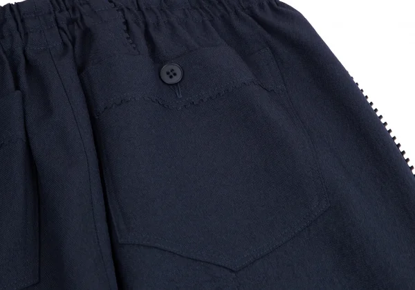 プリーツプリーズPLEATS PLEASE 超音波ピンキングカットイージーパンツ 紺3 K-111896_011