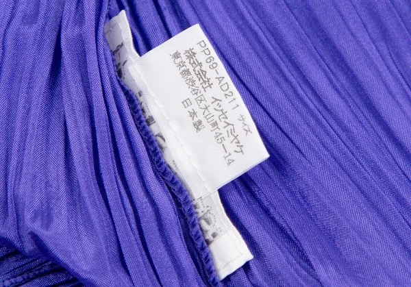 プリーツプリーズPLEATS PLEASE 大判プリーツポンチョストール 青 K-111899_015