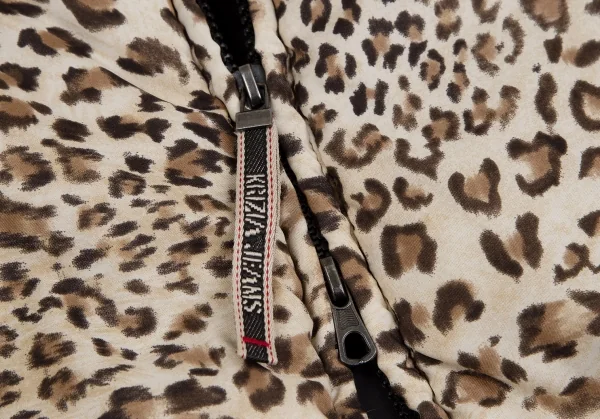 クリツィアジーンズKRIZIA JEANS レオパードダウンジャケット ベージュ40 K-111904_010