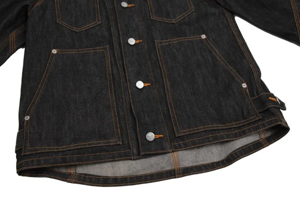 ファイナルホームFINAL HOME パッチポケットデニムジャケット 黒M K-111905_010