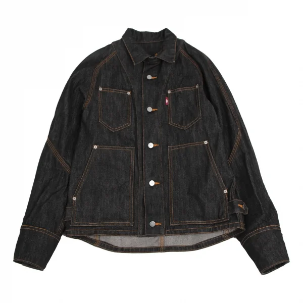 ファイナルホームFINAL HOME パッチポケットデニムジャケット 黒M K-111905_002