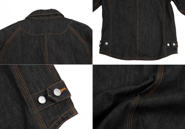 ファイナルホームFINAL HOME パッチポケットデニムジャケットセットアップ 黒M・XS K-111907_010